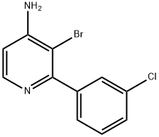 3-BROMO-2-(3-CHLOROPHENYL)PYRIDIN-4-AMINE Struktur