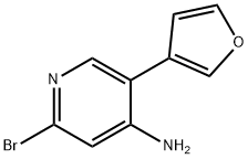 2-Bromo-4-amino-5-(3-furyl)pyridine Struktur