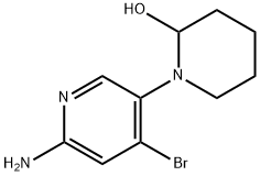 2-Amino-4-bromo-5-(2-hydroxypiperidin-1-yl)pyridine Struktur