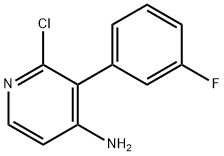 2-CHLORO-4-AMINO-3-(3-FLUOROPHENYL)PYRIDINE Struktur