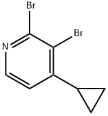 2,3-Dibromo-4-(cyclopropyl)pyridine Struktur