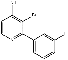 3-BROMO-2-(3-FLUOROPHENYL)PYRIDIN-4-AMINE Struktur