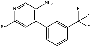 2-Bromo-5-amino-4-(3-trifluoromethylphenyl)pyridine Struktur