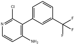 2-CHLORO-4-AMINO-3-(3-TRIFLUOROMETHYLPHENYL)PYRIDINE Struktur