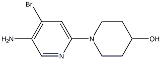 4-Bromo-3-amino-6-(4-hydroxypiperidin-1-yl)pyridine Struktur