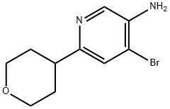 4-Bromo-3-amino-6-(4-tetrahydropyranyl)pyridine Struktur