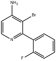 3-BROMO-2-(2-FLUOROPHENYL)PYRIDIN-4-AMINE Struktur