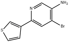 4-Bromo-3-amino-6-(3-thienyl)pyridine Struktur