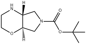 tert-butyl (4aR,7aR)-octahydropyrrolo[3,4-b]morpholine-6-carboxylate Struktur