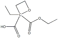 2,2-Oxetanedicarboxylic acid, 2,2-diethyl ester Struktur