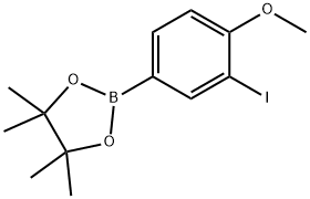 1,3,2-Dioxaborolane, 2-(3-iodo-4-methoxyphenyl)-4,4,5,5-tetramethyl- Struktur