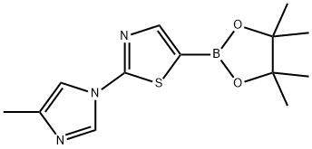 2-(4-methyl-1H-imidazol-1-yl)-5-(4,4,5,5-tetramethyl-1,3,2-dioxaborolan-2-yl)thiazole Struktur