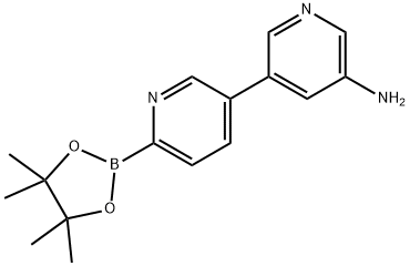 5-(5-Amino-3-pyridyl)pyridine-2-boronic acid pinacol ester Struktur