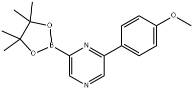 6-(4-Methoxyphenyl)pyrazine-2-boronic acid pinacol ester Struktur