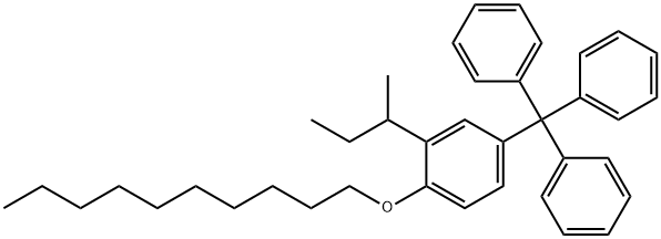 2-sec-butyl-1-(decyloxy)-4-tritylbenzene Struktur