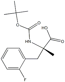 (2S)-2-{[(tert-butoxy)carbonyl]amino}-3-(2-fluorophenyl)-2-methylpropanoic acid Struktur