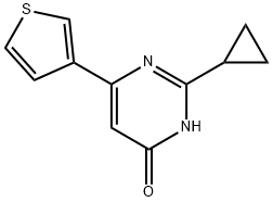 4-Hydroxy-2-cyclopropyl-6-(3-thienyl)pyrimidine Struktur