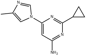 4-Amino-2-cyclopropyl-6-(4-methylimidazol-1-yl)pyrimidine Struktur