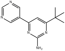 2-amino-4-(pyrimindin-5-yl)-6-(tert-butyl)pyrimidine Struktur