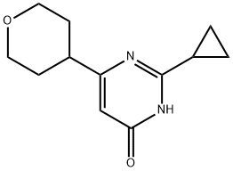 4-Hydroxy-2-cyclopropyl-6-(4-tetrahydropyranyl)pyrimidine Struktur