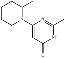 4-hydroxy-2-methyl-6-(2-methylpiperidin-1-yl)pyrimidine Struktur