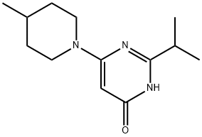 4-Hydroxy-2-(iso-propyl)-6-(4-methylpiperidin-1-yl)pyrimidine Struktur