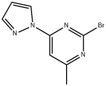 2-Bromo-4-(1H-pyrazol-1-yl)-6-methylpyrimidine Struktur