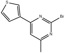 2-Bromo-4-(3-thienyl)-6-methylpyrimidine Struktur