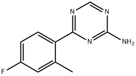 4-(2-Methyl-4-fluorophenyl)-1,3,5-triazin-2-amine Struktur