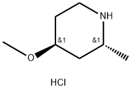 (2R,4S)-4-methoxy-2-methylpiperidine hydrochloride Struktur