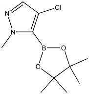 4-chloro-1-methyl-5-(tetramethyl-1,3,2-dioxaborolan-2-yl)-1H-pyrazole Struktur