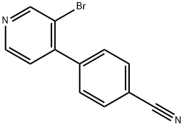 3-Bromo-4-(4-cyanophenyl)pyridine Struktur