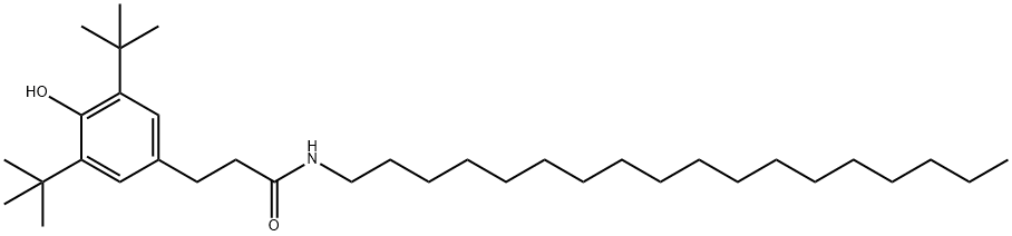 3-(3,5-di-tert-butyl-4-hydroxyphenyl)-N-octadecylpropanamide Struktur