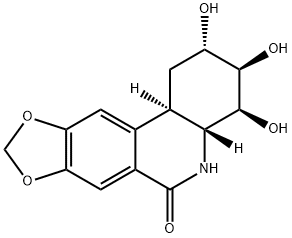 [1,3]Dioxolo[4,5-j]phenanthridin-6(2H)-one, 1,3,4,4a,5,11b-hexahydro-2,3,4-trihydroxy-, (2S,3R,4S,4aR,11bR)- Struktur