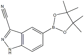 5-(4,4,5,5-tetramethyl-1,3,2-dioxaborolan-2-yl)-1H-indazole-3-carbonitrile, 1463055-84-6, 結(jié)構(gòu)式