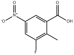 Benzoic acid, 3-fluoro-2-methyl-5-nitro- Struktur