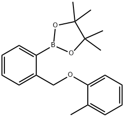 4,4,5,5-tetramethyl-2-(2-((o-tolyloxy)methyl)phenyl)-1,3,2-dioxaborolane Struktur