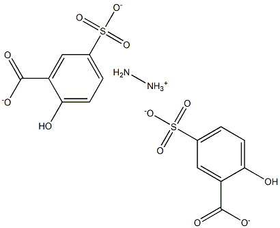 Hydrazinium-bis(3-carboxy-4-hydroxybenzenesulfonate) Struktur