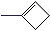 1-Methylcyclobutene. Struktur