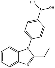 4-(2-ethyl-1H-benzo[d]imidazol)phenylboronic acid Struktur