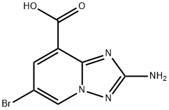 2-Amino-6-bromo-[1,2,4]triazolo[1,5-a]pyridine-8-carboxylic acid Struktur