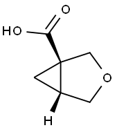 (1R,5R)-3-oxabicyclo[3.1.0]hexane-1-carboxylic acid Struktur