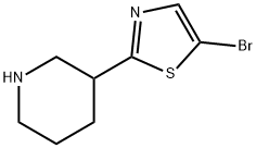 5-Bromo-2-(piperidin-3-yl)thiazole Struktur