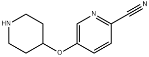 5-(piperidin-4-yloxy)pyridine-2-carbonitrile Struktur