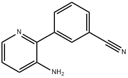 3-(3-AMINOPYRIDIN-2-YL)BENZONITRILE Struktur