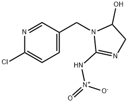 1H-Imidazol-5-ol, 1-[(6-chloro-3-pyridinyl)methyl]-4,5-dihydro-2-(nitroamino)- Struktur