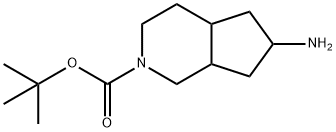 tert-Butyl 6-aminohexahydro-1H-cyclopenta[c]pyridine-2(3H)-carboxylate Struktur