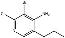 4-Amino-2-chloro-3-bromo-5-(n-propyl)pyridine Struktur