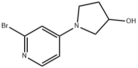 2-Bromo-4-(3-hydroxypyrrolidino)pyridine Struktur