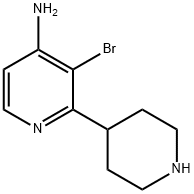 4-Amino-3-bromo-2-(piperidin-4-yl)pyridine Struktur